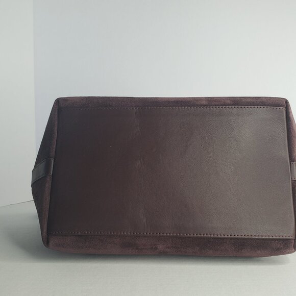 New Petite Penne Tote Suede Amarone - MSRP $695 - Picture 6 of 7